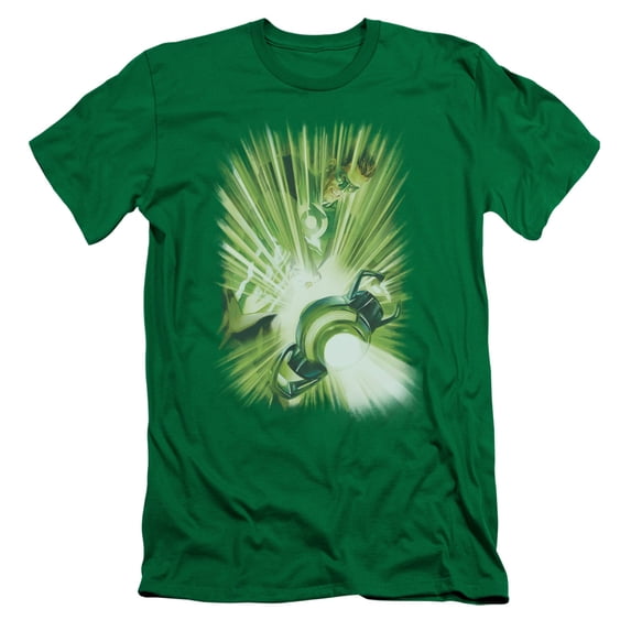 Green Lantern Lanterns Light S/S Adult 30/1 T-Shirt Kelly Green