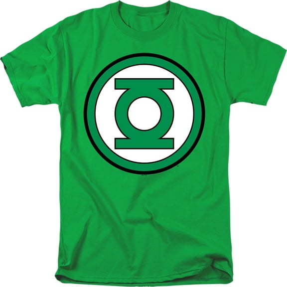 Green Lantern Large Logo Unisex Adult T Shirt, Kelly Green, 2X-Large