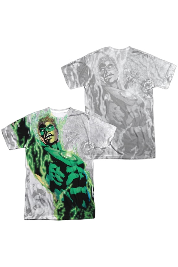 Green Lantern Light Em Up Unisex Adult Sublimated Costume T Shirt (Front/Back), 3X-Large