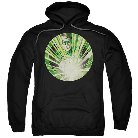 Green Lantern Men's Light Em Up Hooded Sweatshirt Black