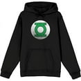 thumbnail image 1 of Green Lantern Logo Adult Black Long Sleeve Hoodie-Large, 1 of 3