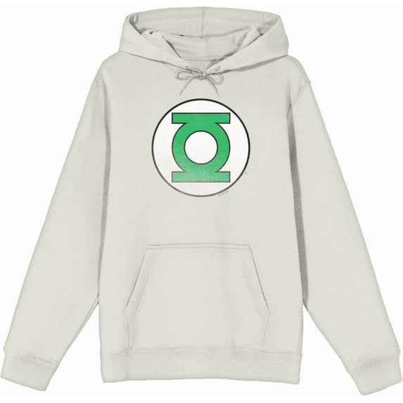 Green Lantern Logo Adult Sand Long Sleeve Hoodie-Medium