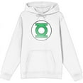 thumbnail image 1 of Green Lantern Logo Adult White Long Sleeve Hoodie-XS, 1 of 3