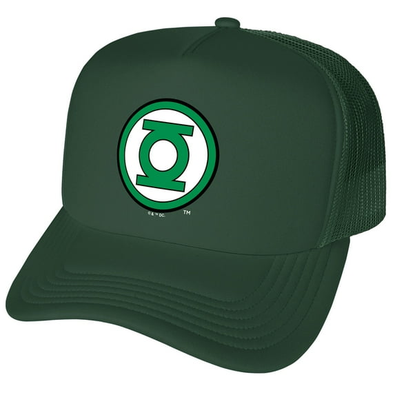 Green Lantern Logo Foam Snapback Trucker Hat - Unisex for Men and Women