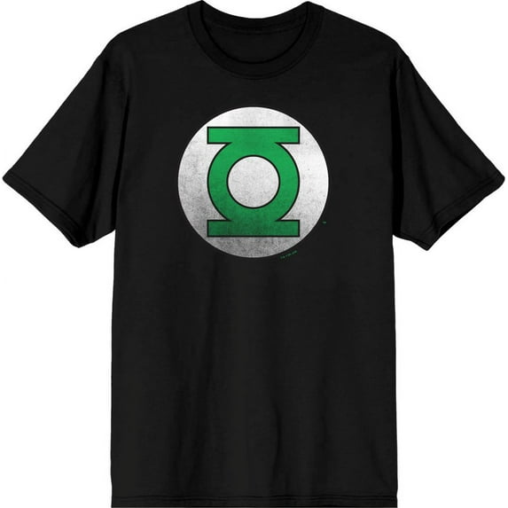 Green Lantern Logo Men's Black Crew Neck Short Sleeve Tee-XS