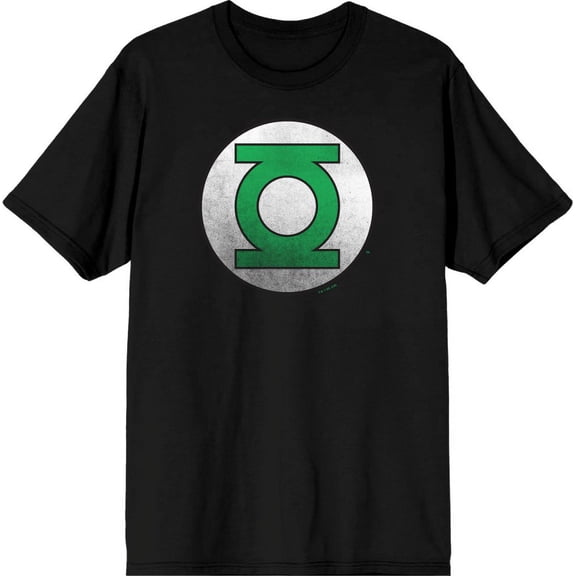 Green Lantern Logo Men's Black Crew Neck Short Sleeve Tee-XXL