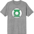 thumbnail image 1 of Green Lantern Logo Men's Heather Gray Crew Neck Short Sleeve Tee-XXL, 1 of 6