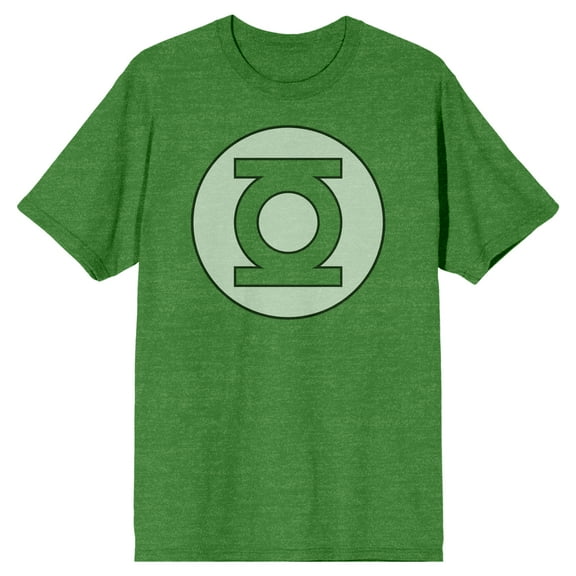 Green Lantern Logo Men's Kelly Green Heather T-shirt-3XL