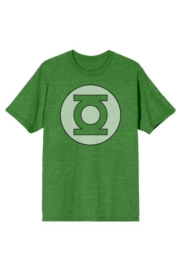 Green Lantern Logo Men's Kelly Green Heather T-shirt-XL