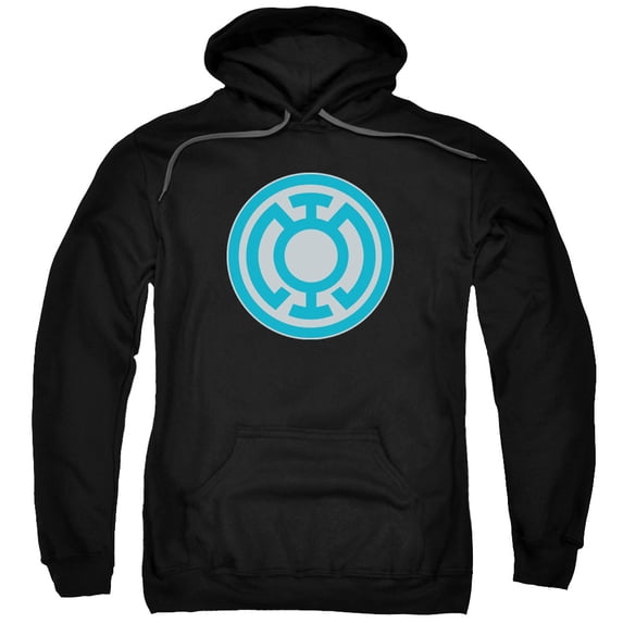 Green Lantern Men's Blue Symbol Hooded Sweatshirt Black