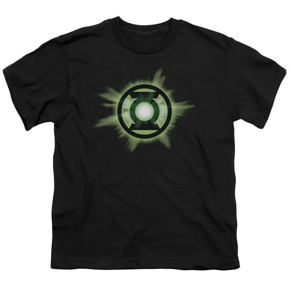Green Lantern Men's  Green Glow Youth T-shirt Black
