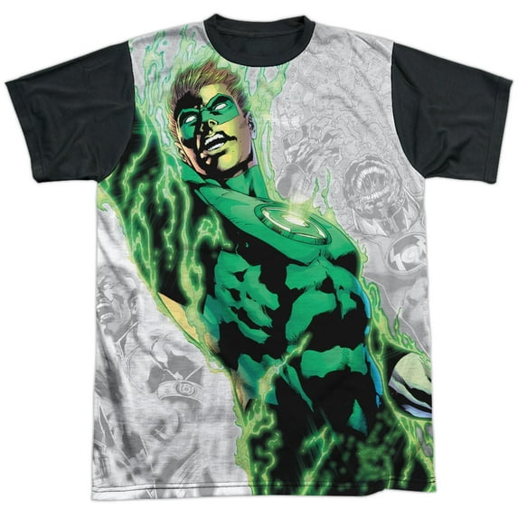 Green Lantern Men's Light Em Up Sublimation T-shirt White