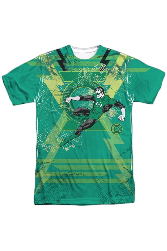 Green Lantern Men's  Weild The Logo Sublimation T-shirt White