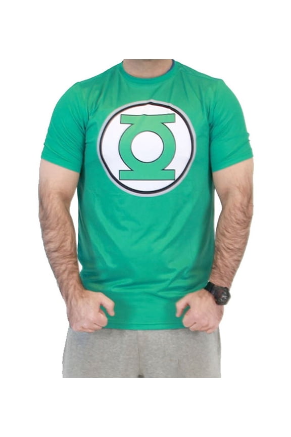 Green Lantern Mens T-Shirt - Performance Compression Athletic Shirt (Medium)