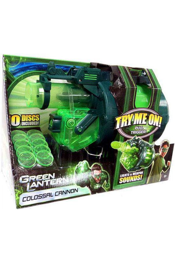 Green Lantern Colossal Cannon Blaster - Includes 10 Discs - Chamber Spins