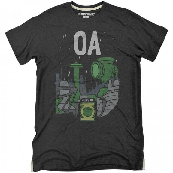 Green Lantern OA City Skyline T-Shirt-Medium