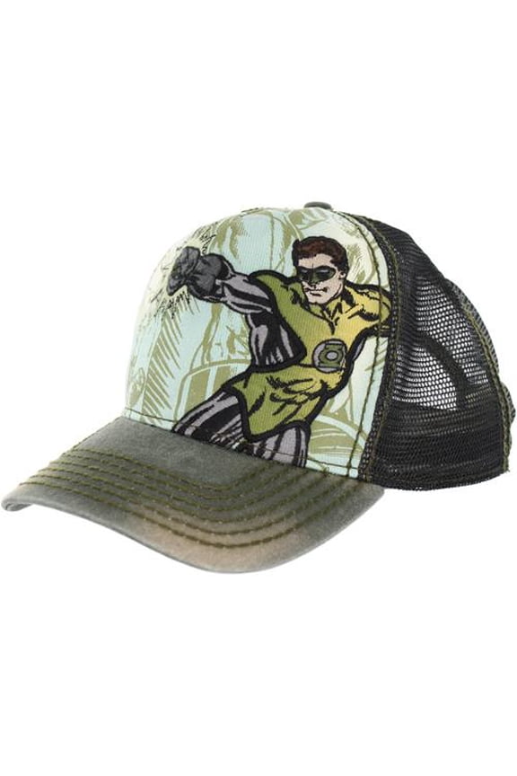 Green Lantern Power Fist Mesh Back Baseball Cap