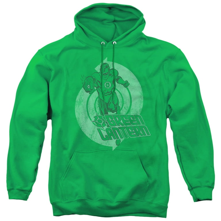 Green Lantern Power Pull Over Hoodie Large Walmart