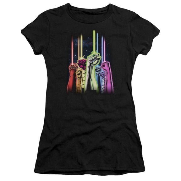 Green Lantern - Rainbow Corps - Juniors Teen Girls Cap Sleeve Shirt - X-Large