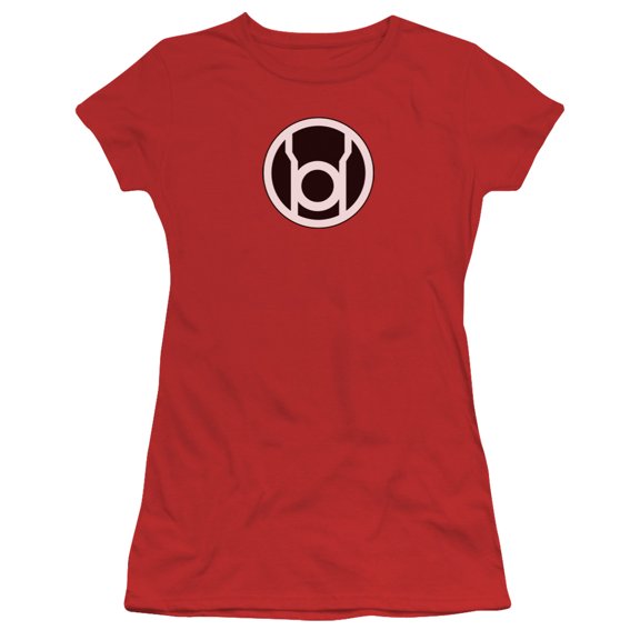 Green Lantern Red Lantern Logo S/S Junior Women's T-Shirt Sheer Red