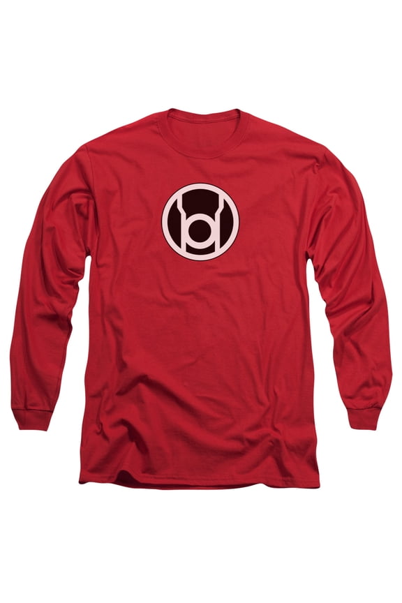 Green Lantern Red Lantern Logo Long Sleeve Adult 18/1 T-Shirt Red