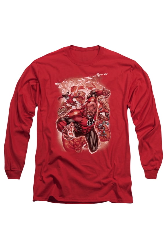 Green Lantern/Red Lanterns #1 Long Sleeve Adult 18/1 T-Shirt Red