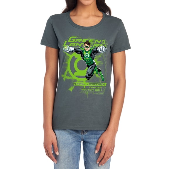Green Lantern Sector 2814 Women's T Shirt, Charcoal, 2X-Large