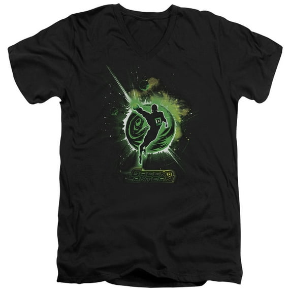 Green Lantern - Shadow Lantern - Slim Fit V Neck Shirt - Small