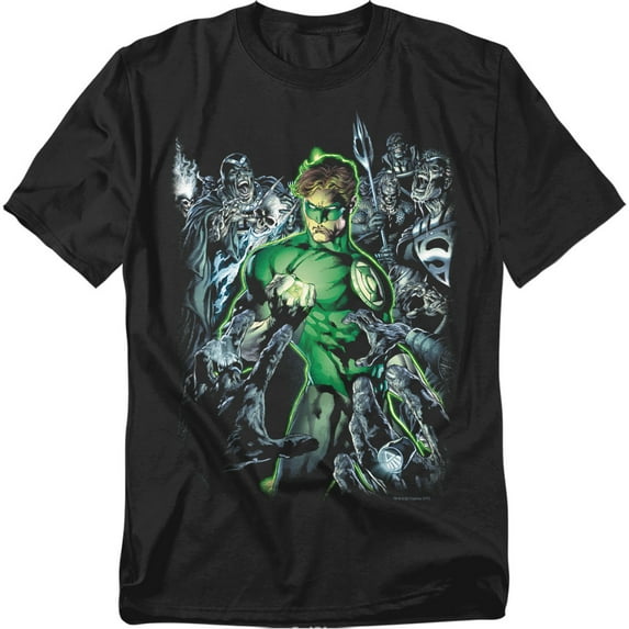 Green Lantern Surrounded By Death Mens Short Sleeve Shirt