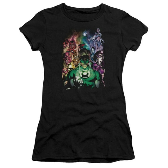 Green Lantern The New Guardian S/S Junior Women's T-Shirt Sheer Black