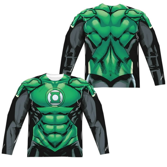 Green Lantern - Uniform (Front/Back Print) - Regular Fit Long Sleeve Shirt - XXX-Large