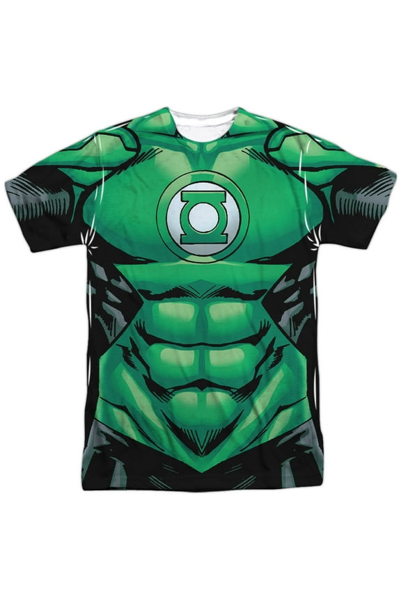Green Lantern Uniform Mens Sublimation Polyester Shirt White