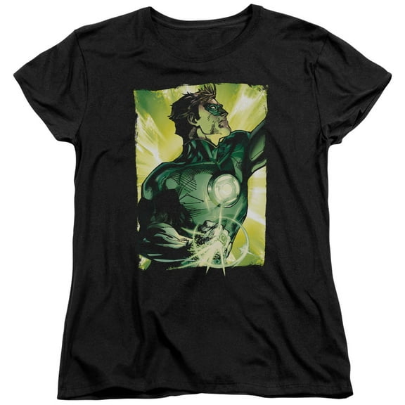 Green Lantern Up Up S/S Women's T-Shirt Black