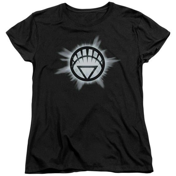 Green Lantern White Glow S/S Women's T-Shirt Black