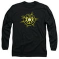 thumbnail image 1 of Green Lantern Yellow Glow Long Sleeve Adult 18/1 T-Shirt Black, 1 of 1