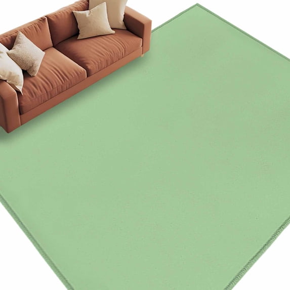 Green Large Area Rugs for Bedroom Living Room, Soft Non Slip Carpet Bedside Rug, Minimalist Solid Color Modern Abstract Rectangular Floor Cover Kitchen Accent Rug 5'x8' for Dining Room/Office
