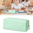 thumbnail image 1 of Green Large Capacity Pen Case, Nylon Pencil Pouch Organizer With 30+ Pen Storage Full Open Zipper Bag For Office, 1 of 2