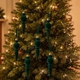 thumbnail image 1 of Green Large Christmas Ornaments 6 Pack 17cm Irregular Flocked Tree Hanging Decor, Holiday Party Supplies, 1 of 6