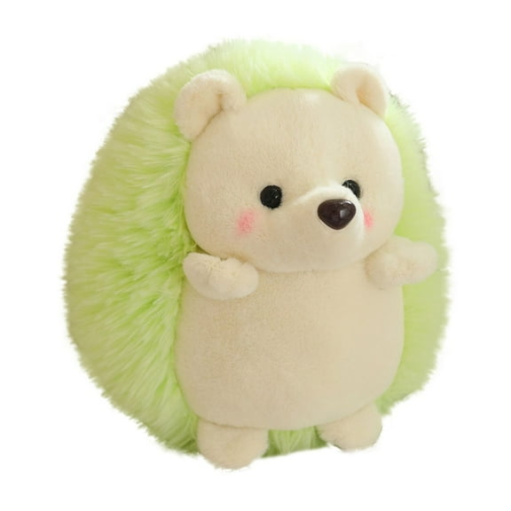 Green Large Hedgehog Plush Toy 9.8 Inches Simulation Stuffed Animal For Children Comfort And Cuddle