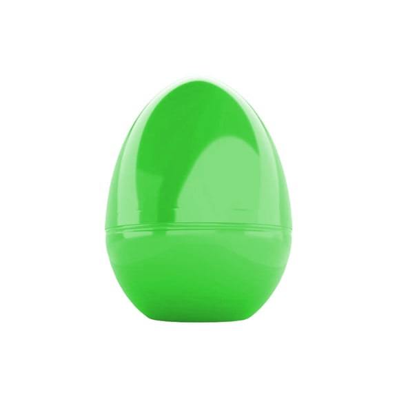 Green Large Opening Plastic Easter Egg Container For Candy Toy Filling Treasure Hunt Party Favor Spring Holiday Activity Decoration 4.72X3.15 Inch