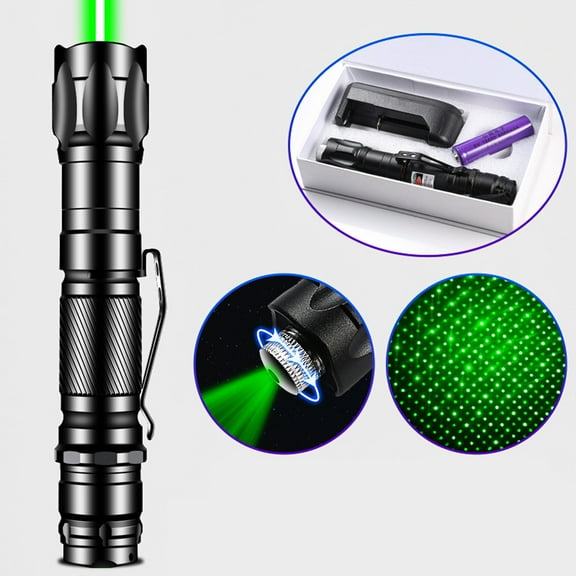 Green Laser Pointer | High Power Laser Pointer | Rechargeable Tactical Laser Pointer | Long Range Laser Pointer and Carrying Case