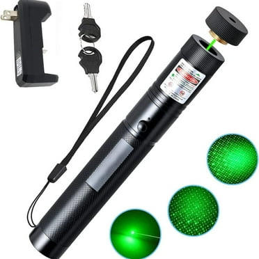 Green Laser Pointer High Power Rechargeable Laser Pointer 5000Mile 532nm with 18650 Battery and Charger Flashlights Laser Pointer Pen Suitable for Outdoor, Astronomy, Cats Dogs (Green)