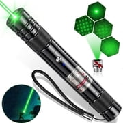 Green Laser Pointer - Long Range Rechargeable Laser Beam, USB Charging for Hiking, Presentations & Outdoor Use Professional-Grade Green Light