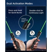 Green Laser Pointer, Rechargeable with 5-Mode Auto-Rotating Head