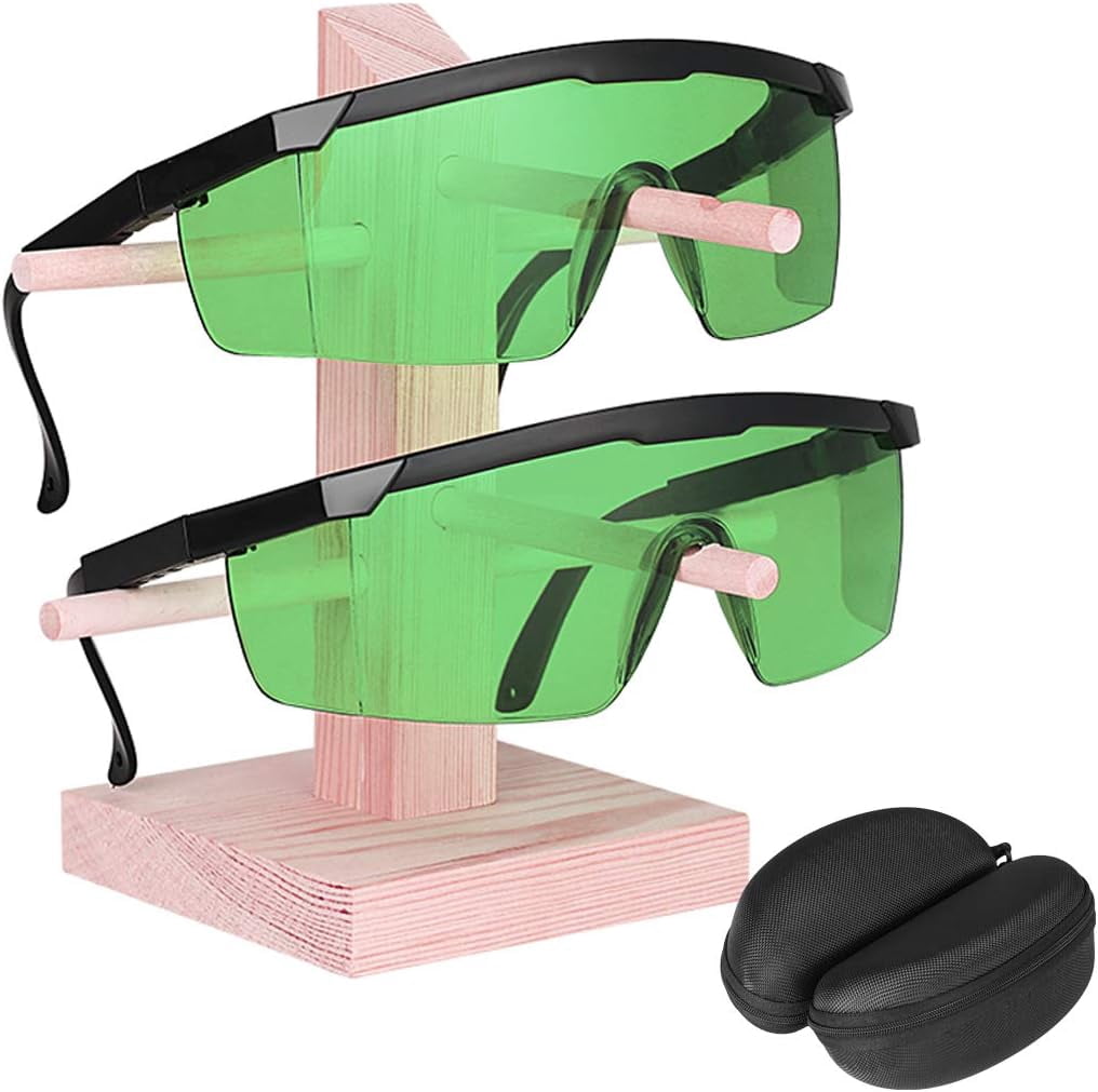 Green Laser Safety Glasses for UV Protection with 200nm-450nm 800nm-2000nm Infrared Light for Laser Engraving Eye Protection with Adjustable Frame
