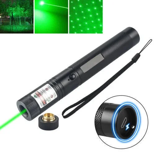 Green Laserpointer Pen Violet Light Zoom Beam Rechargeable Lazer