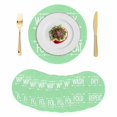 thumbnail image 1 of Green Laundry Round 15 Inch Placemats Set of 8, Wash Dry Fold Repeat Minimalist Text HeatResistant Non Slip Place Mats for Dining Table, Wipeable Braided Kitchen Table Mats for Housewarming, 1 of 9