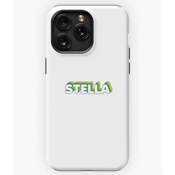 Green Layers Stella Name Label Personalized Gift A3905 Phone Case for iPhone 11 to 17 Pro Max