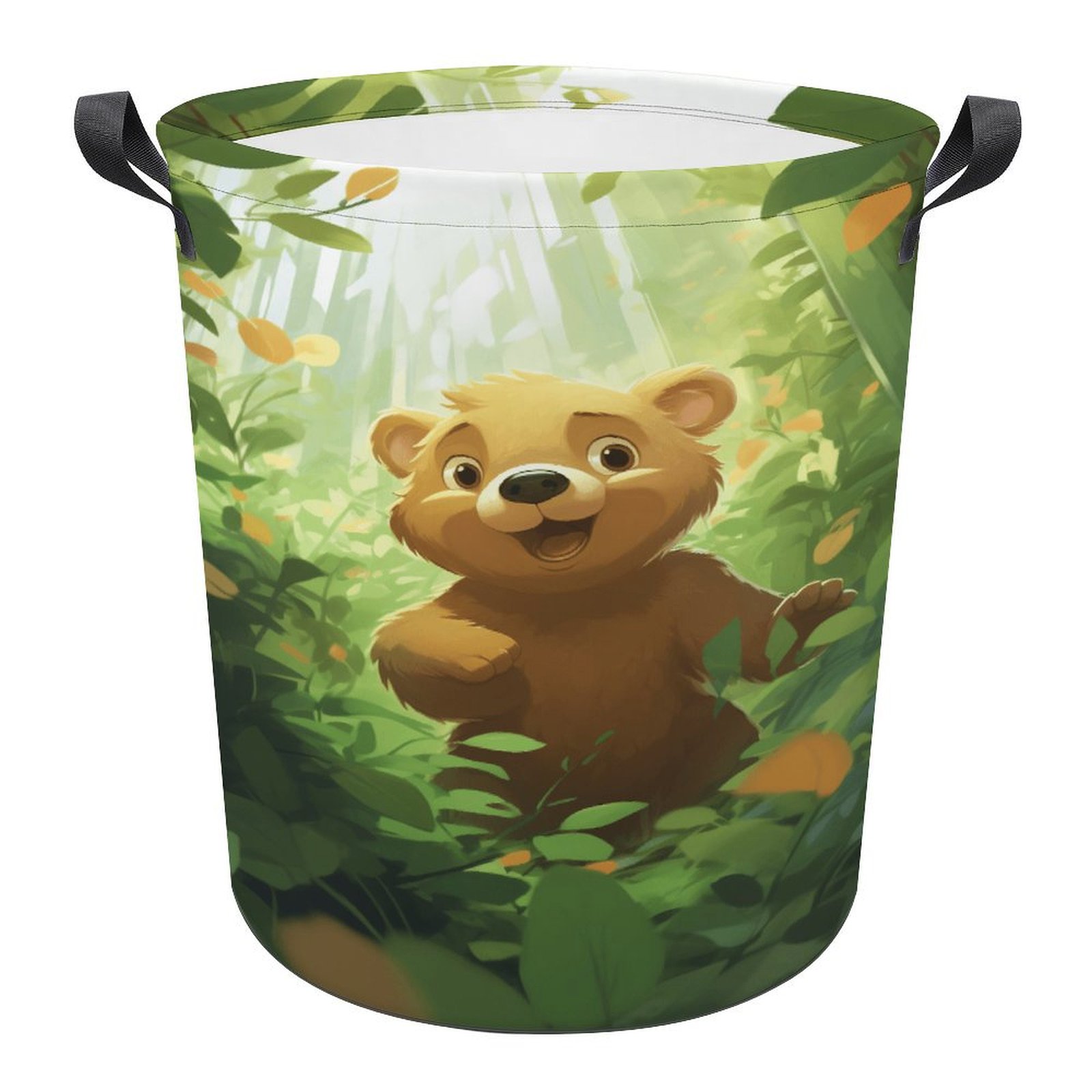 Green Cheetah Laundry Basket