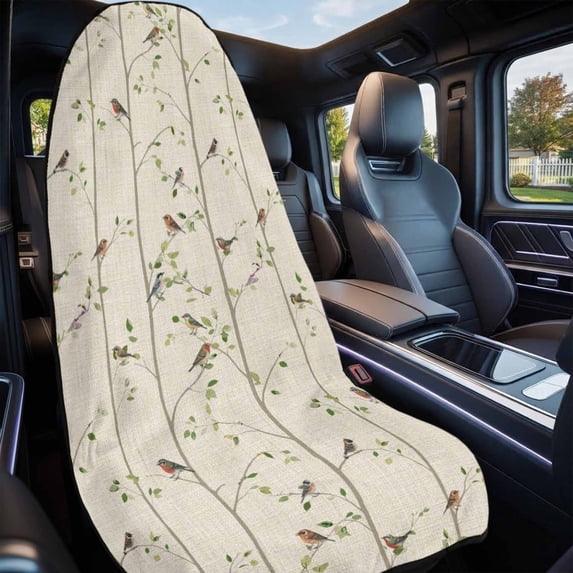 Create Leaf Spring Green Leaf Car Seat Cover Towel 1 Pack, Vintage Spring Green Leaf ...